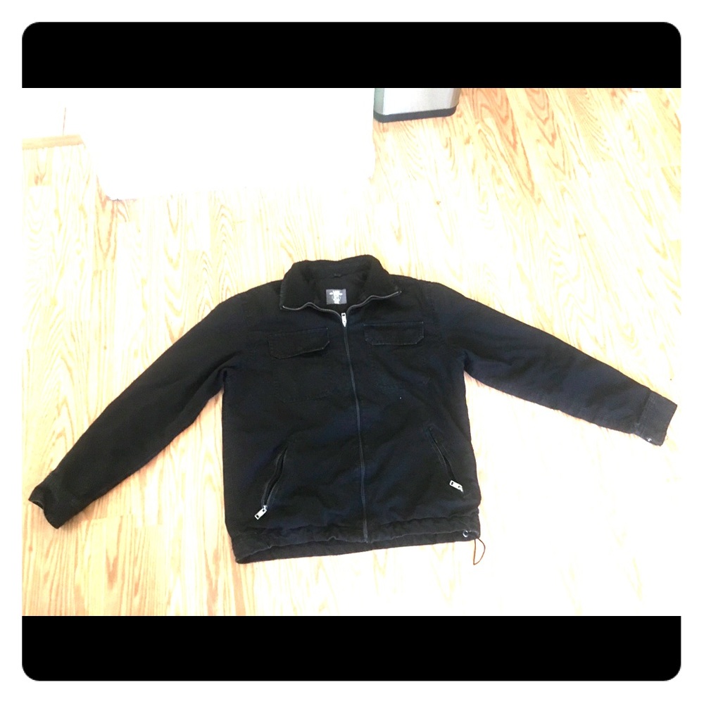 Black large blouson men’s jacket